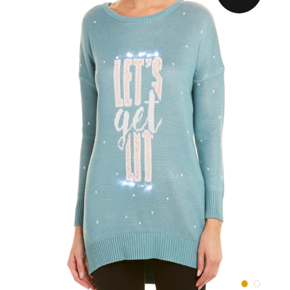 NWT Honeydew Light Up Let's Get Lit Sweater Small